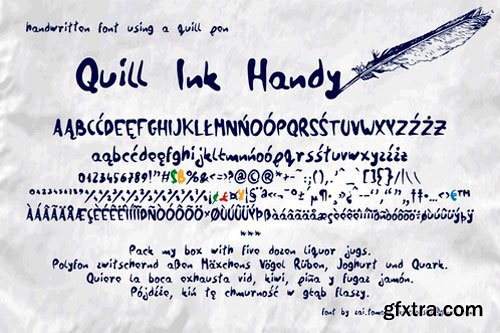 Quill Ink Handy Font