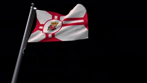 Videohive - Flag Of São Paulo City (Brazil) With Alpha Channel 4K - 36276229 - 36276229