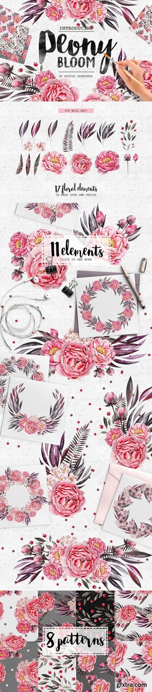 Peony BLOOM Watercolor Set