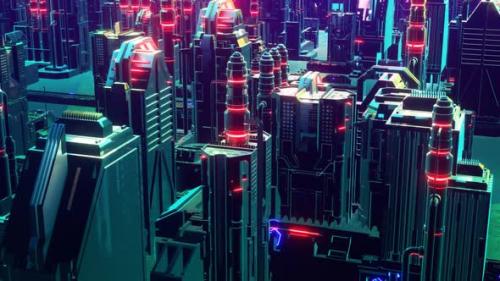 Videohive - Futuristic City For Resolume Seamless Animation 02 - 36277131 - 36277131