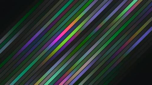 Videohive - Colorful diagonal stripes shimmer on black background - 36277975 - 36277975