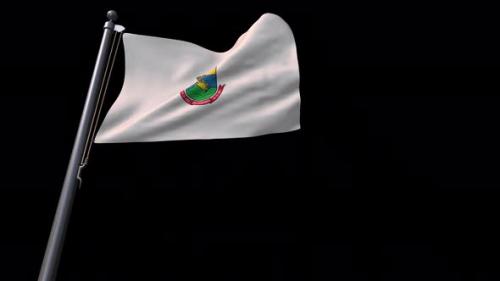 Videohive - Flag Of Belo Horizonte De Salvador City (Brazil) With Alpha Channel 4K - 36276218 - 36276218