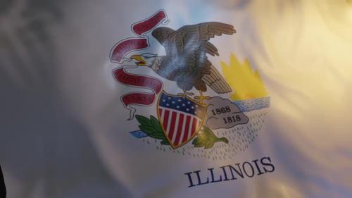 Videohive - Illinois State Flag - 36277467 - 36277467