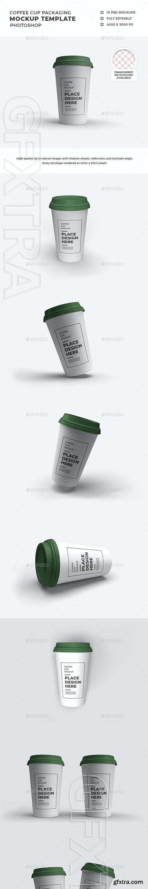 Coffee Cup Packaging Mockup Template Set 29925155
