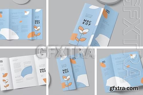 US Letter Gate Fold Brochure Mockups NVYH757