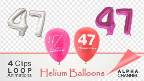 Videohive - 47 Anniversary Celebration Helium Balloons Pack - 36270966 - 36270966