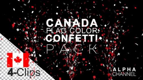 Videohive - Canada Flag Color Celebration Confetti Pack - 36272467 - 36272467