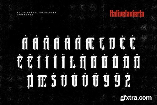 Halivelavierta Font