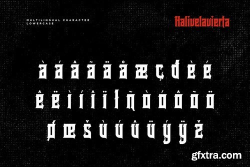 Halivelavierta Font