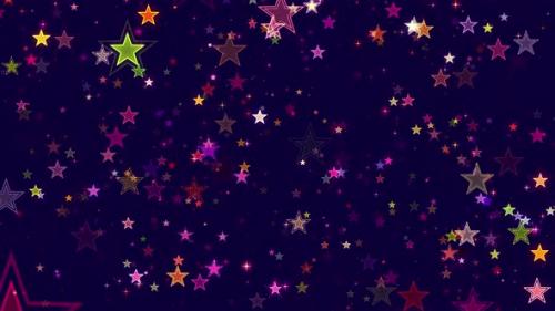 Videohive - Stars Flowing With Glitterng Stars - 24124921 - 24124921