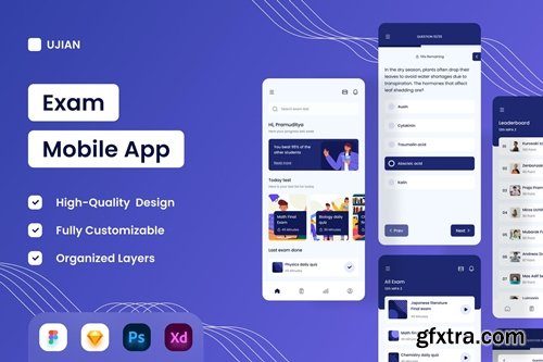 Exam Mobile App - UI Design