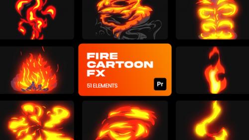 Videohive - Fire Cartoon VFX for Premiere Pro - 36300376 - 36300376