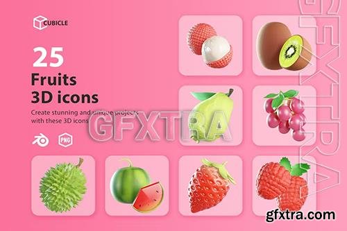 Cubicle - Fruit 3D Icons EWJW24G