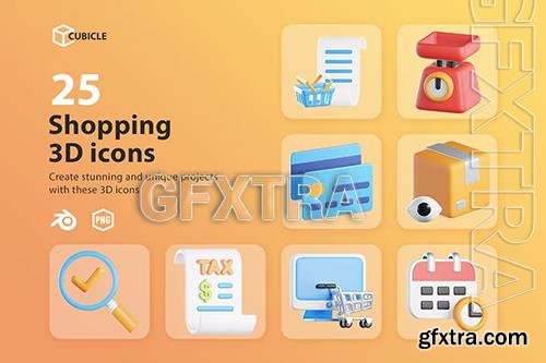 Cubicle - Shopping 3D Icons KNG9DA7