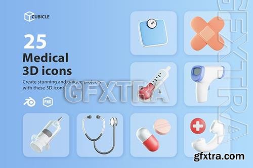 Cubicle - Medical 3D Icons SZPVJ2R