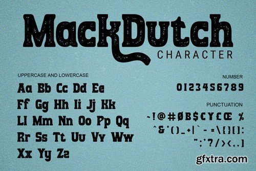 MackDutch - Rough decorative font