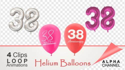 Videohive - 38 Anniversary Celebration Helium Balloons Pack - 36267247 - 36267247