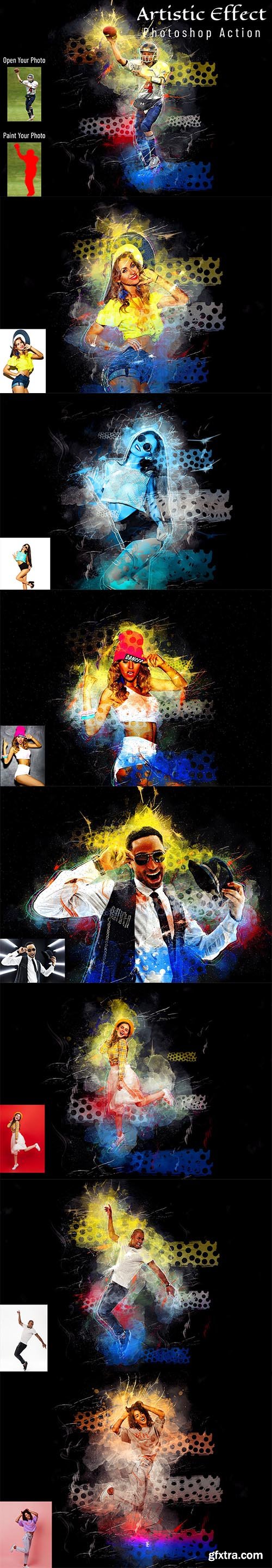 CreativeMarket - Artistic Effect Photoshop Action 6936674