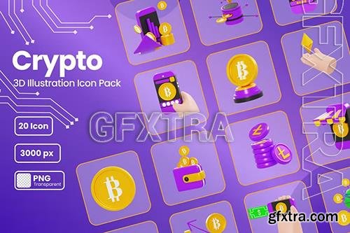 Crypto - 3d Illustration Icon Pack PZW9F9A