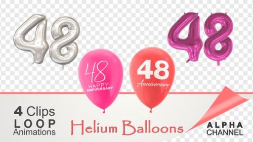 Videohive - 48 Anniversary Celebration Helium Balloons Pack - 36271125 - 36271125