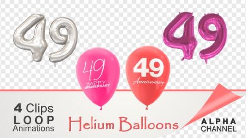 Videohive - 49 Anniversary Celebration Helium Balloons Pack - 36271249 - 36271249