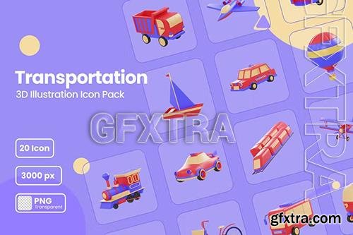 Transportation - 3D Illustration Icon Pack 8B2S4EQ