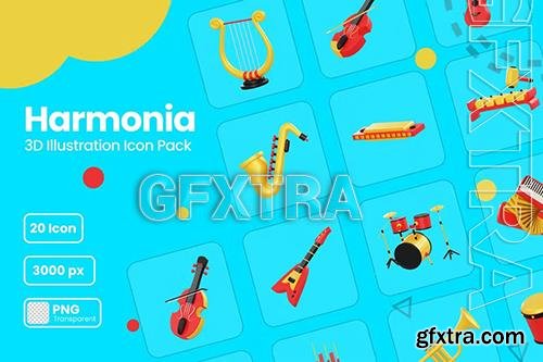 Harmonia - 3d illustration icon pack NLHNNZZ