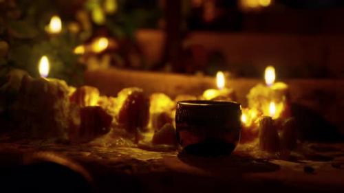 Videohive - Candles Burning in the Dark - 36336973 - 36336973