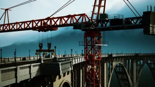 Videohive - High Way Bridge Under Construction - 36343654 - 36343654