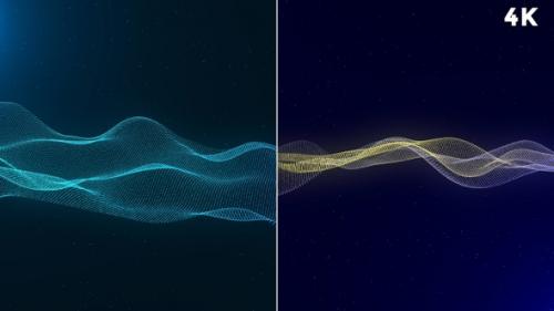 Videohive - Abstract Wavy Dot Particles Background Pack - 33696635 - 33696635