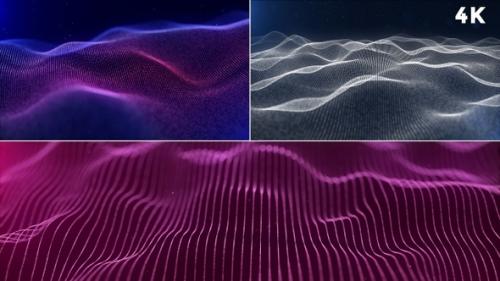 Videohive - Abstract Close-Up Wavy Dot Particles Pack - 33696636 - 33696636