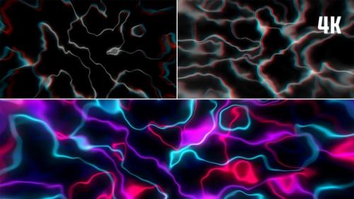 Videohive - Neon Lines Abstract Looping Background Pack - 33801726 - 33801726