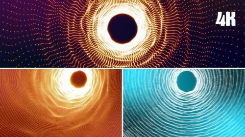 Videohive - Abstract Multicolored Particle Tunnel Background - 34485778 - 34485778