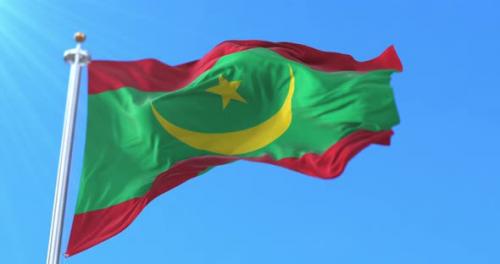 Videohive - Mauritania Flag Waving at Wind - 36270418 - 36270418