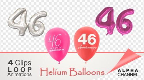 Videohive - 46 Anniversary Celebration Helium Balloons Pack - 36270701 - 36270701