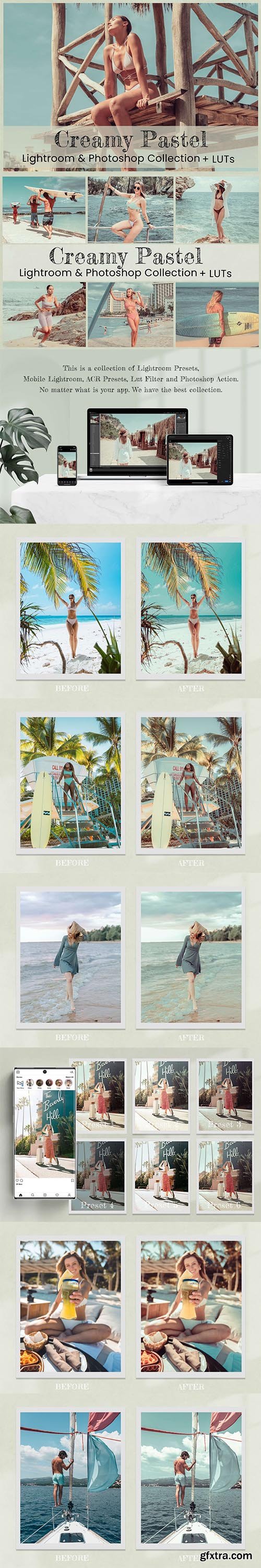 CreativeMarket - Creamy Pastel Photoshop Actions LUTs 6970435