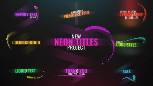 Videohive - Neon Liquid Titles - 36345288 - 36345288