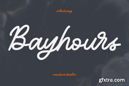 Bayhours Cursive Script Font