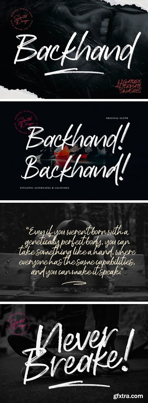 Backhand Brush Font