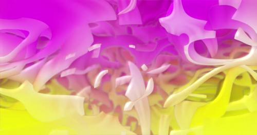 Videohive - Abstract background of liquid shapes in neon pink-yellow colors - 36376925 - 36376925