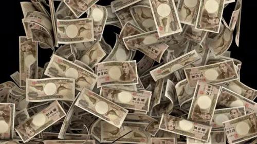 Videohive - Falling Japanese Yen Bills Money Transition - 36389892 - 36389892