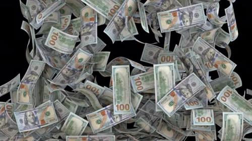 Videohive - Falling US Dollar Bills Money Transition - 36389897 - 36389897