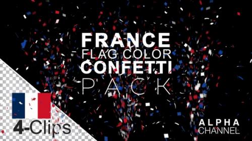 Videohive - France Flag Color Celebration Confetti Pack - 36393073 - 36393073