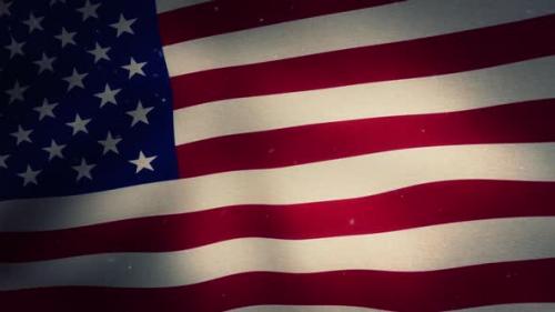 Videohive - USA Flag Waving Background Loop - 36319057 - 36319057