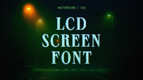 Videohive - LCD Screen Font | Six - 36321090 - 36321090