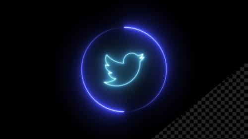 Videohive - Neon Twitter Icon Alpha V1 - 36344807 - 36344807