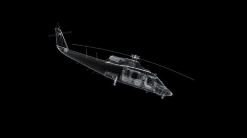 Videohive - Helicopter Wireframe - 36359905 - 36359905