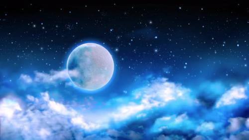 Videohive - Night Sky Background 4K Loop - 36368081 - 36368081