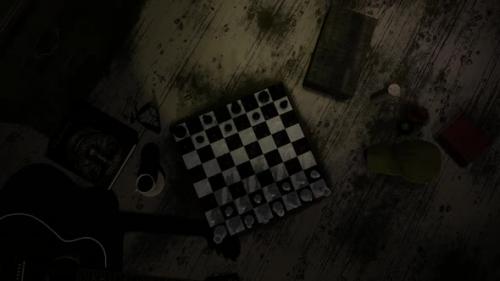 Videohive - Old Wood Chess Top View Intro - 36374087 - 36374087