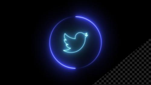 Videohive - Neon Twitter Icon Alpha V2 - 36377691 - 36377691